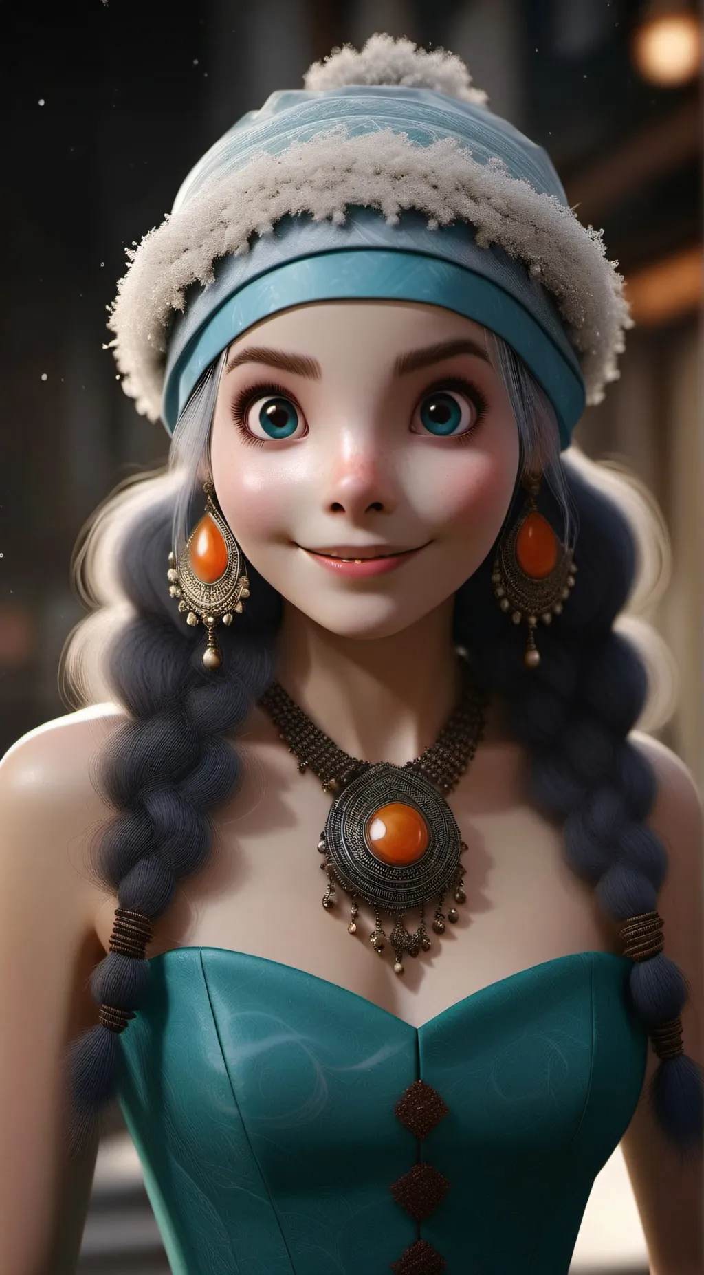ai character: Amber background