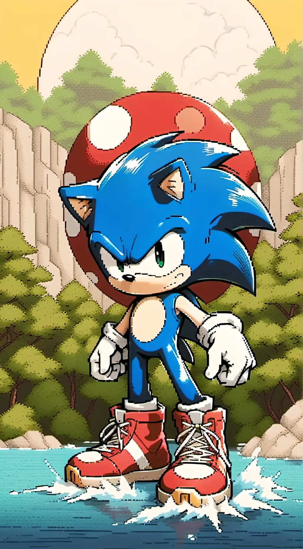 ai character: Sonic crew  background