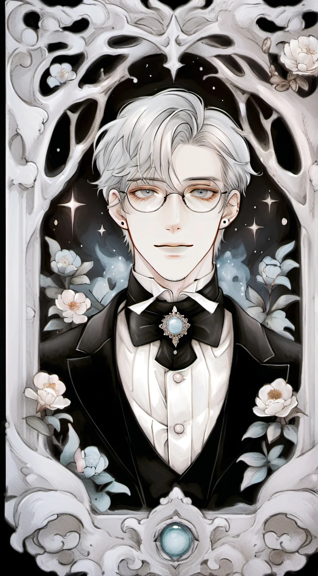ai character: 𖥕𝐌𝐢𝐥𝐞𝐬𖥕 background