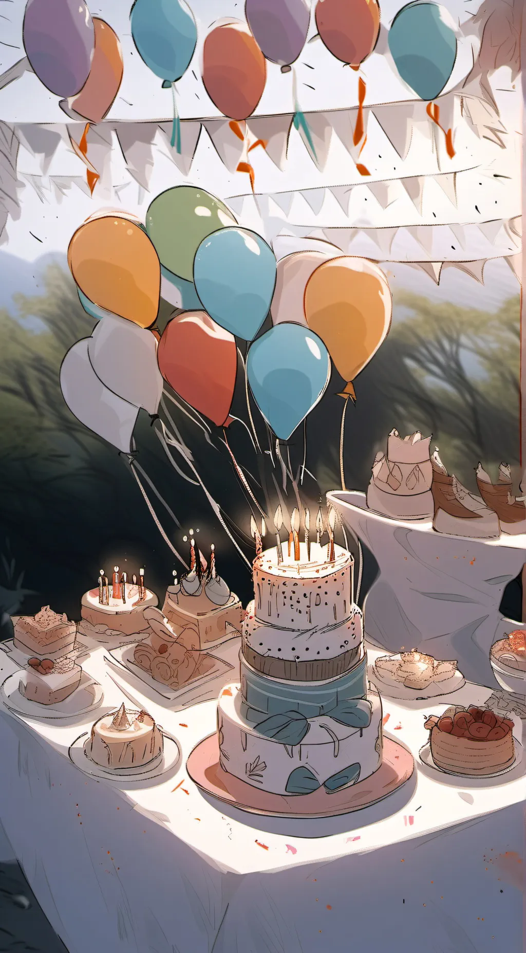 ai character: HAPPY BDAY TALKIE! background