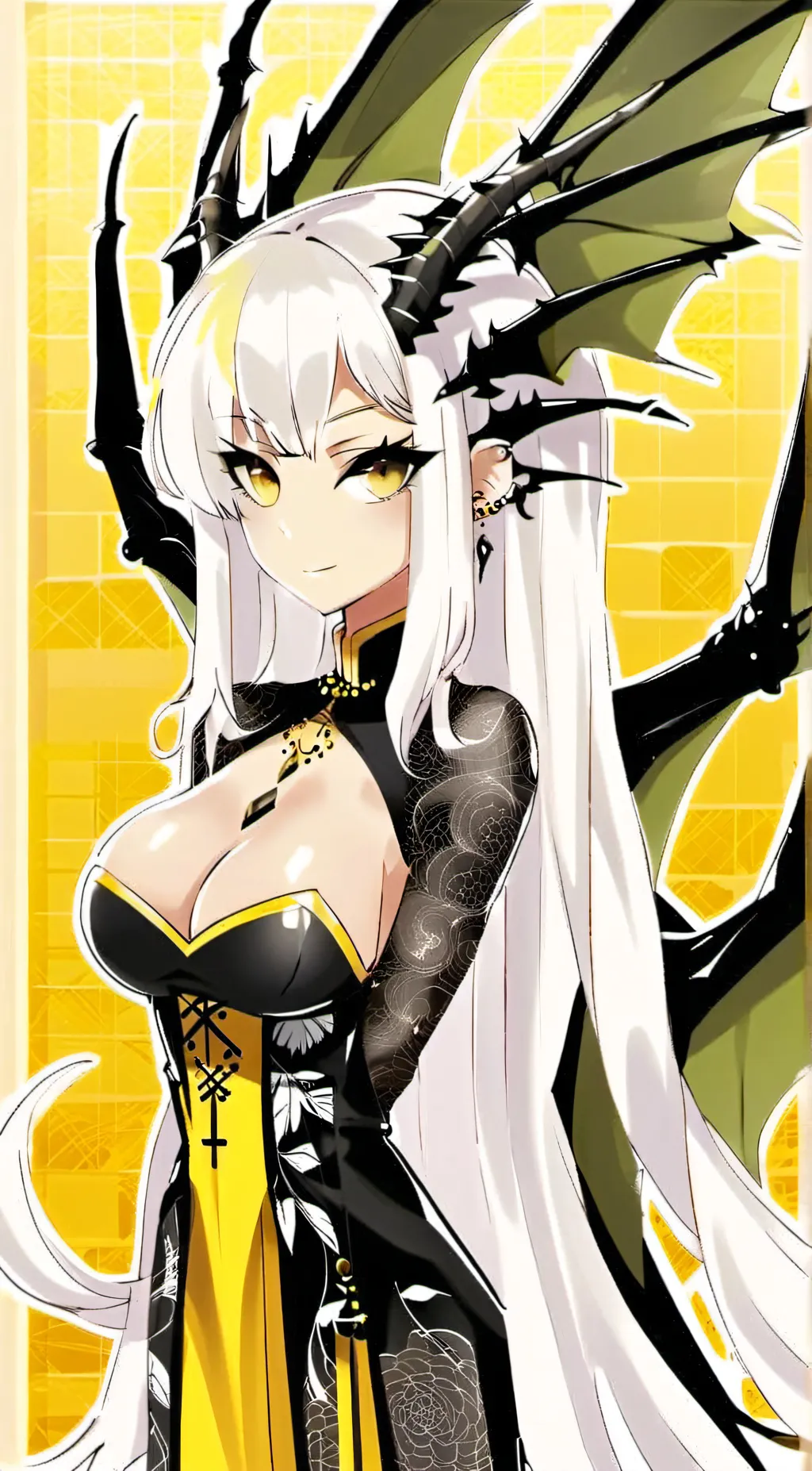 ai character: godzilla female  background