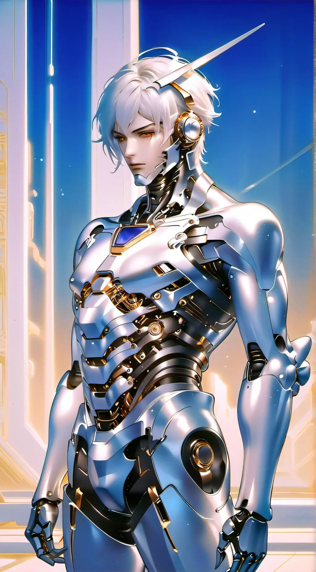ai character: inflated computer  background