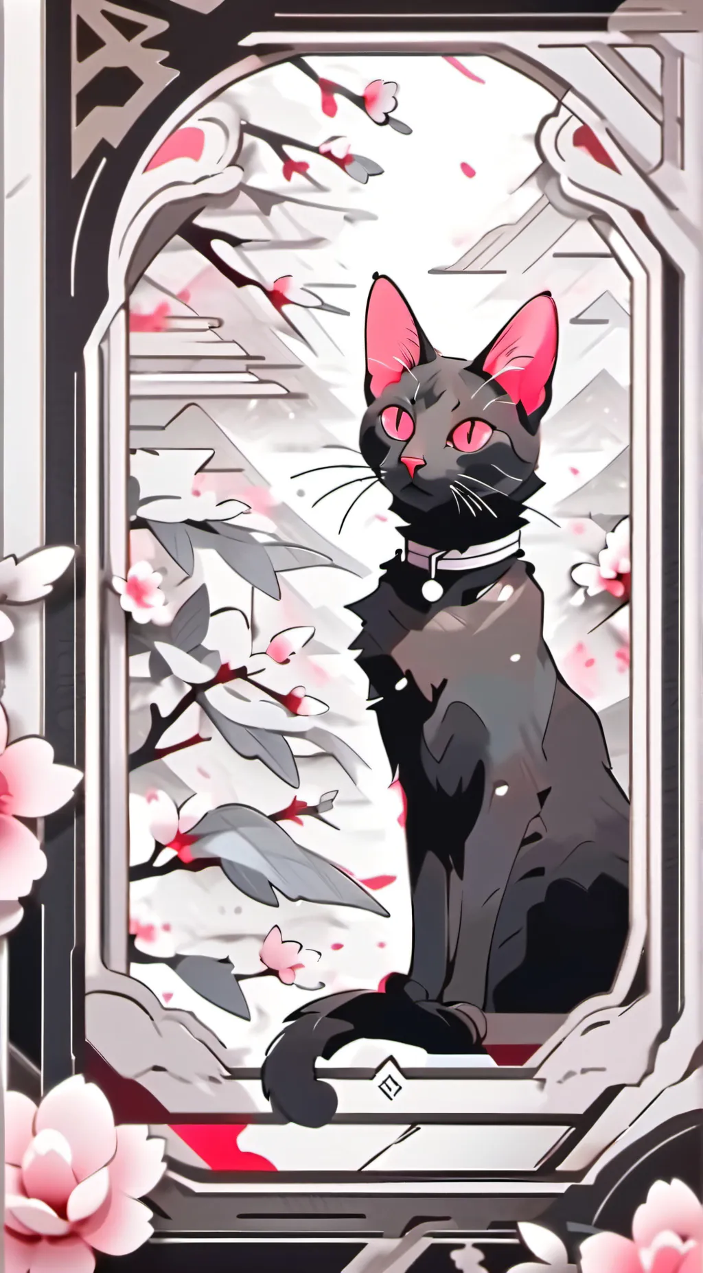 ai character: Miss huroko cat  background