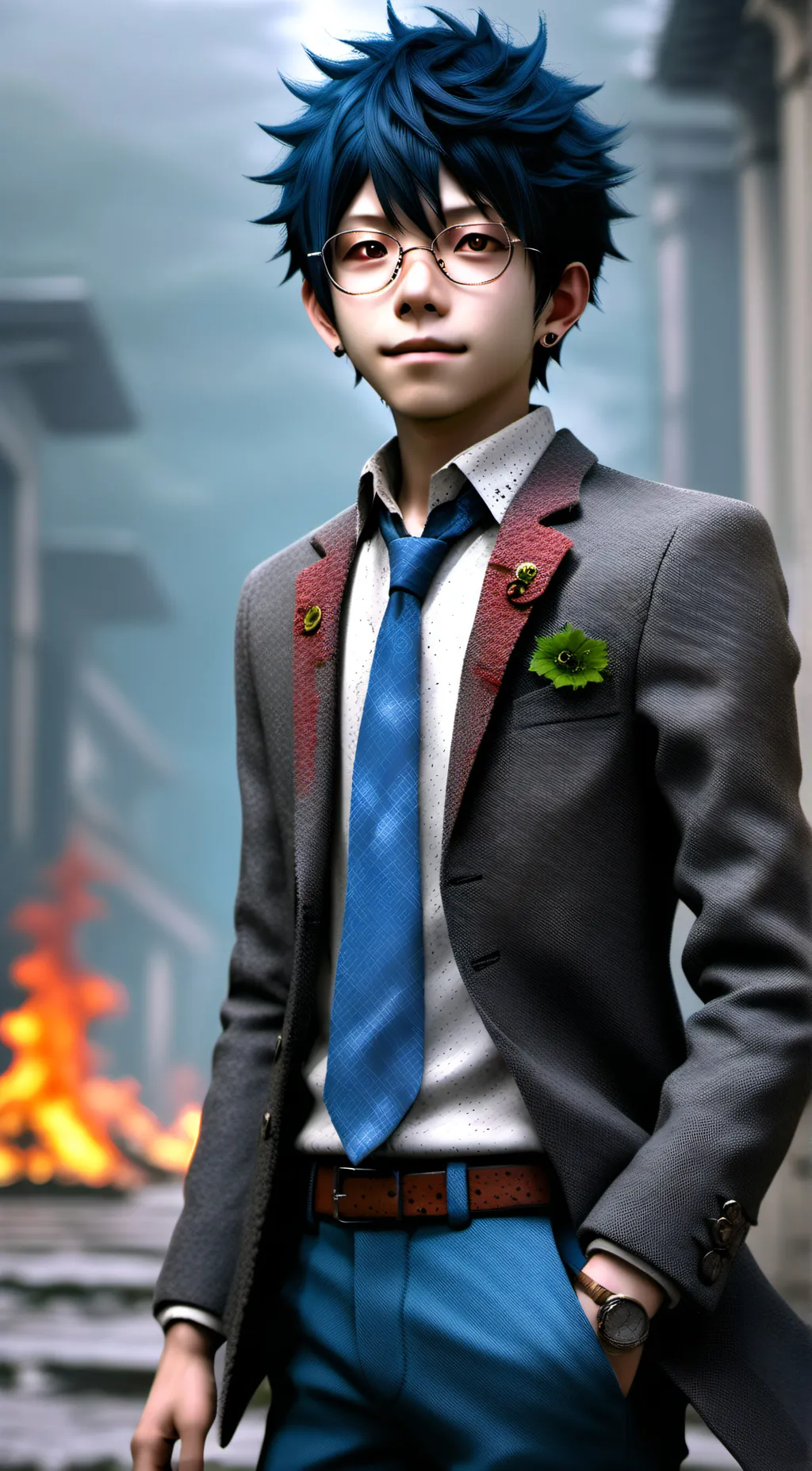 ai character: blue exorcist background
