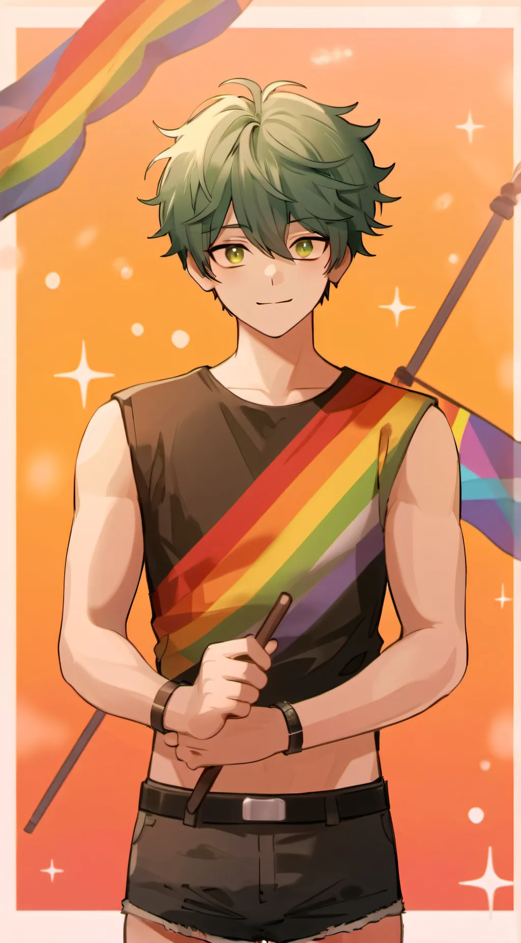 ai character: MHA pride month! background