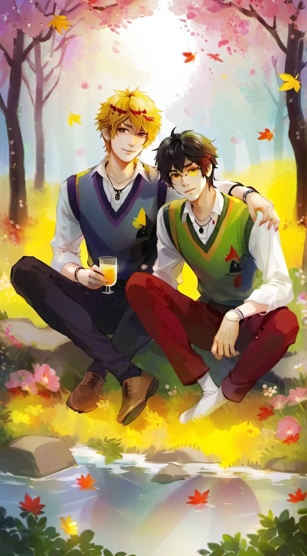 ai character: ✨Solangelo✨ background