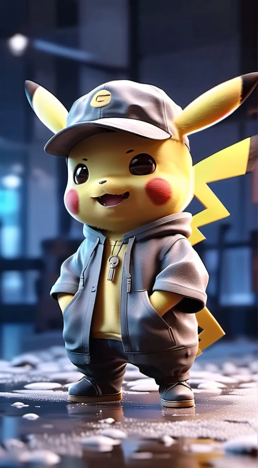 ai character: pikachu background