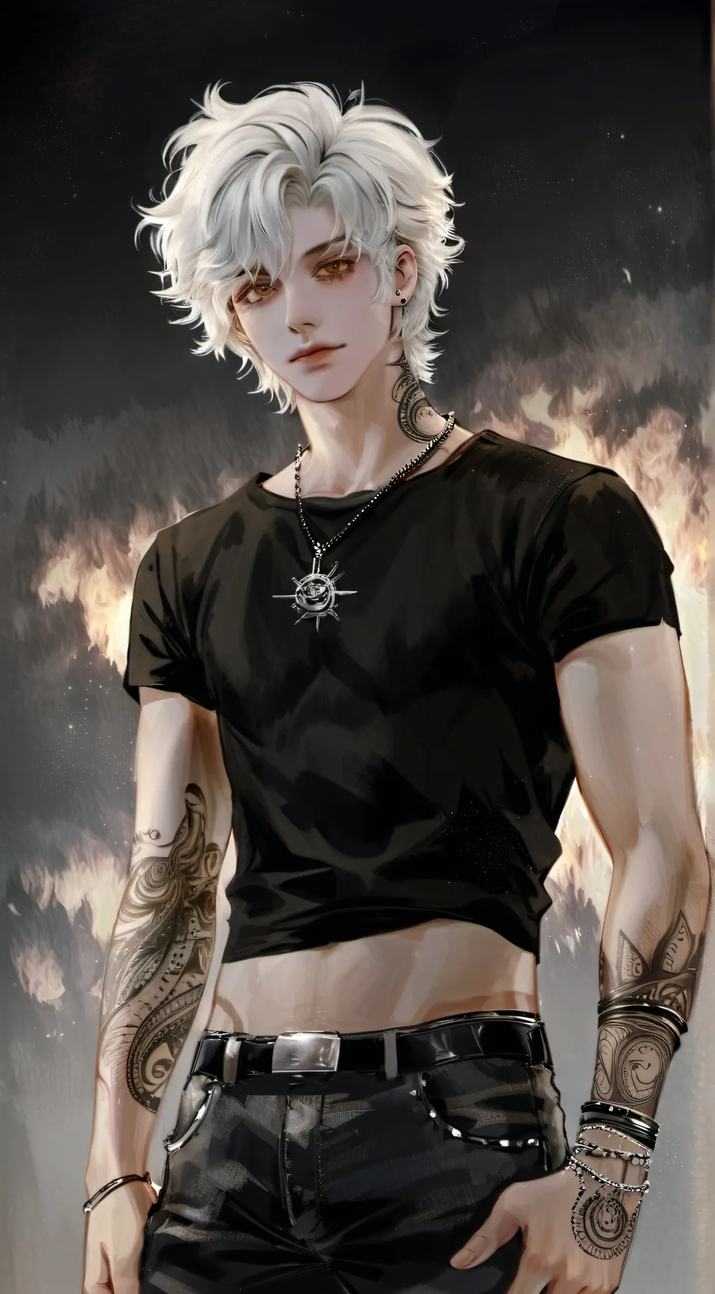 ai character: Aaron  background