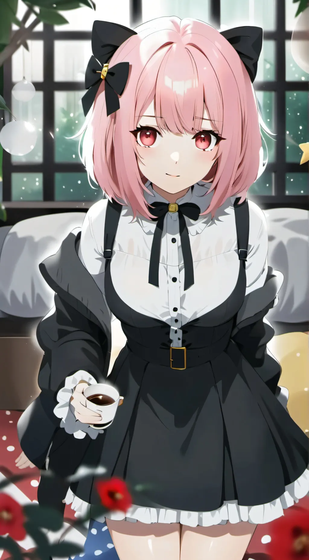 ai character: Cat girl✨kitty🐱 background