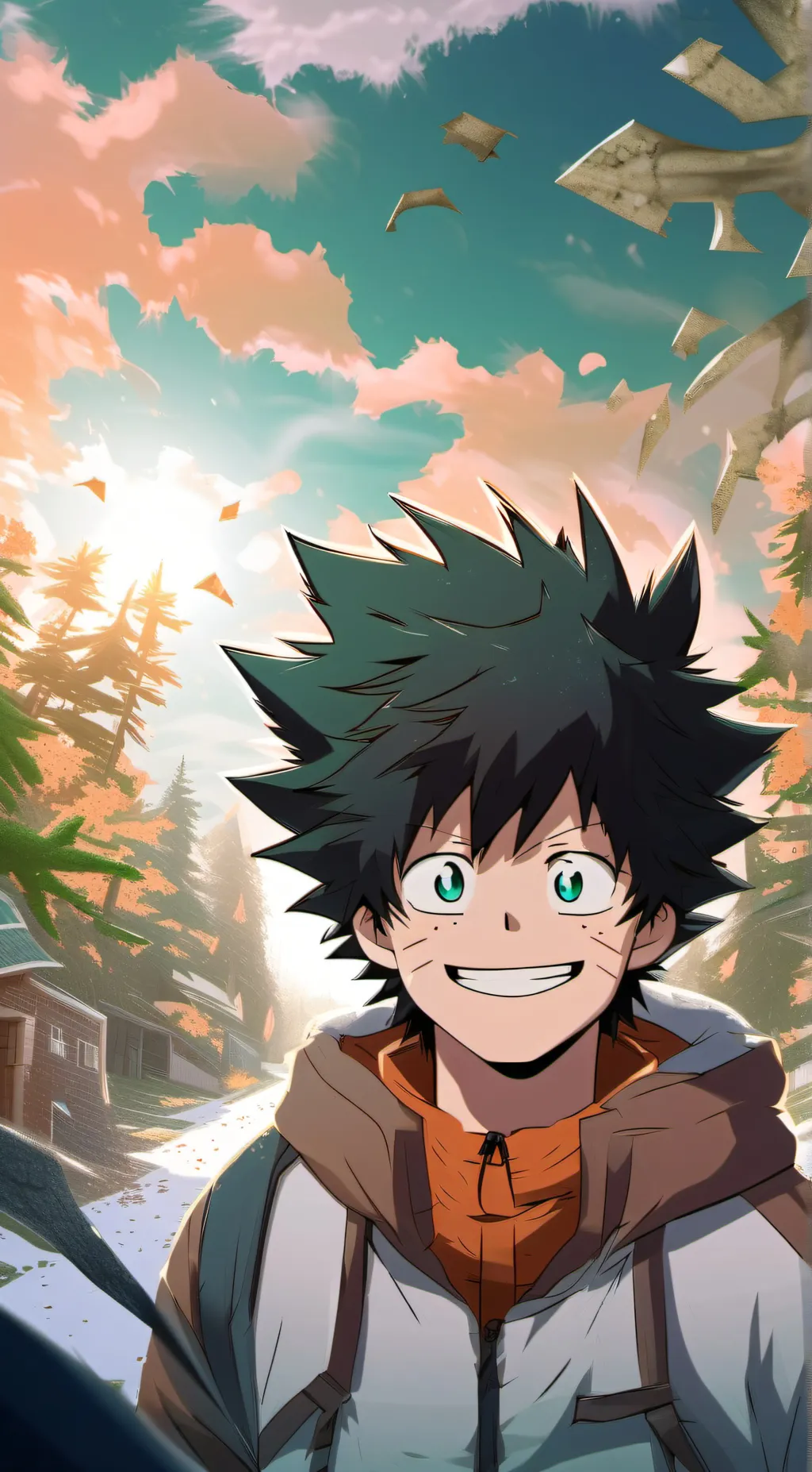 ai character: MHA,but camping? background