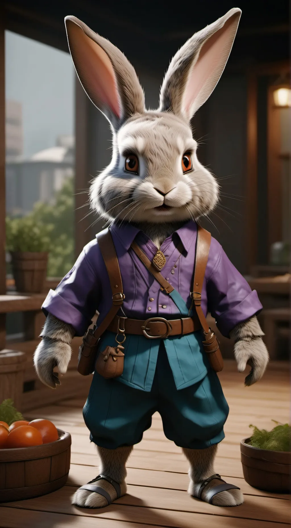 ai character: bunny background