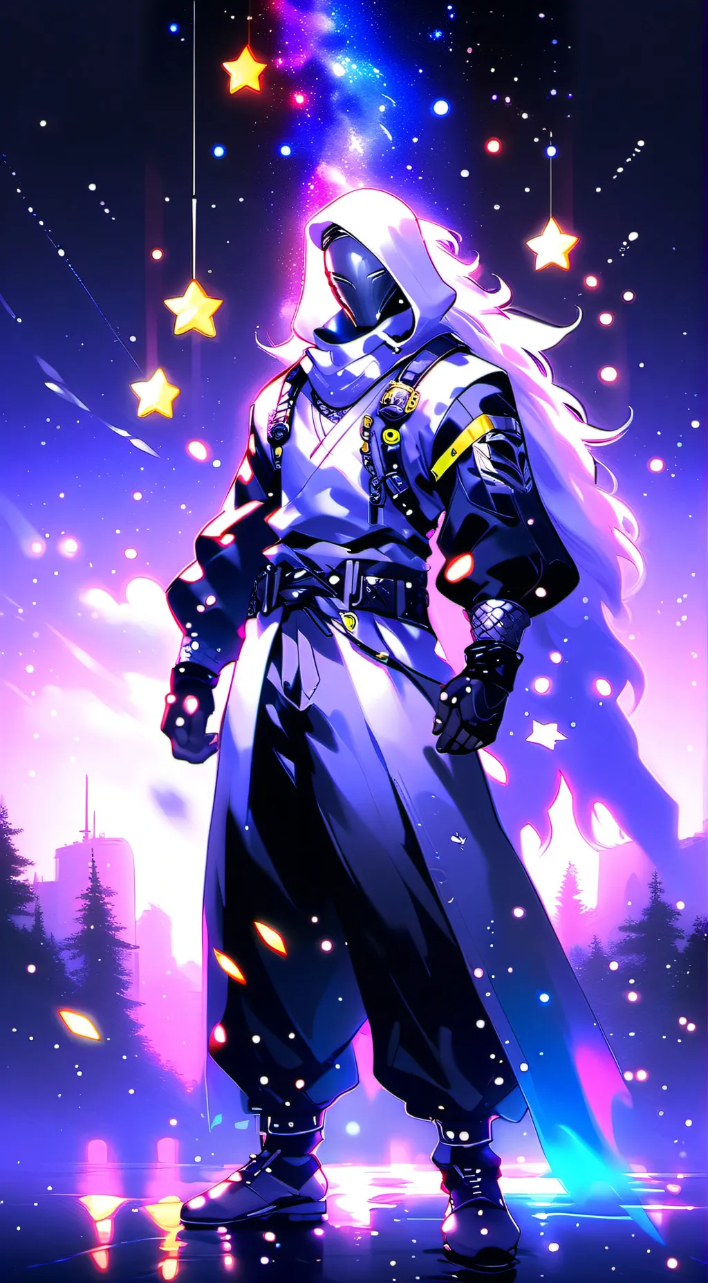 ai character: Galaxy background