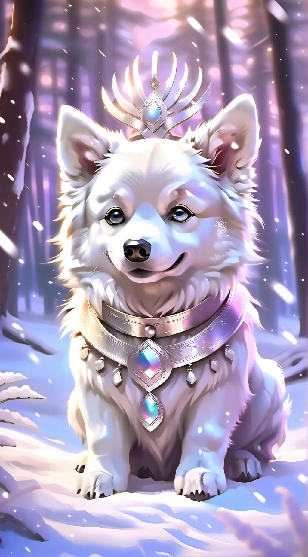 ai character: Snowy background
