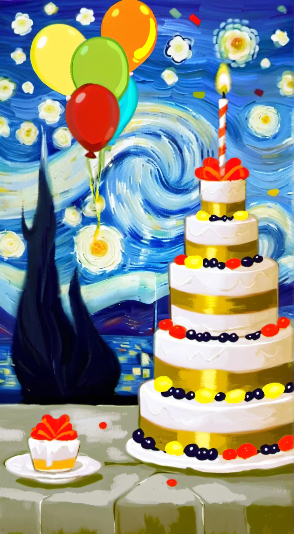 ai character: talkies birthday  background