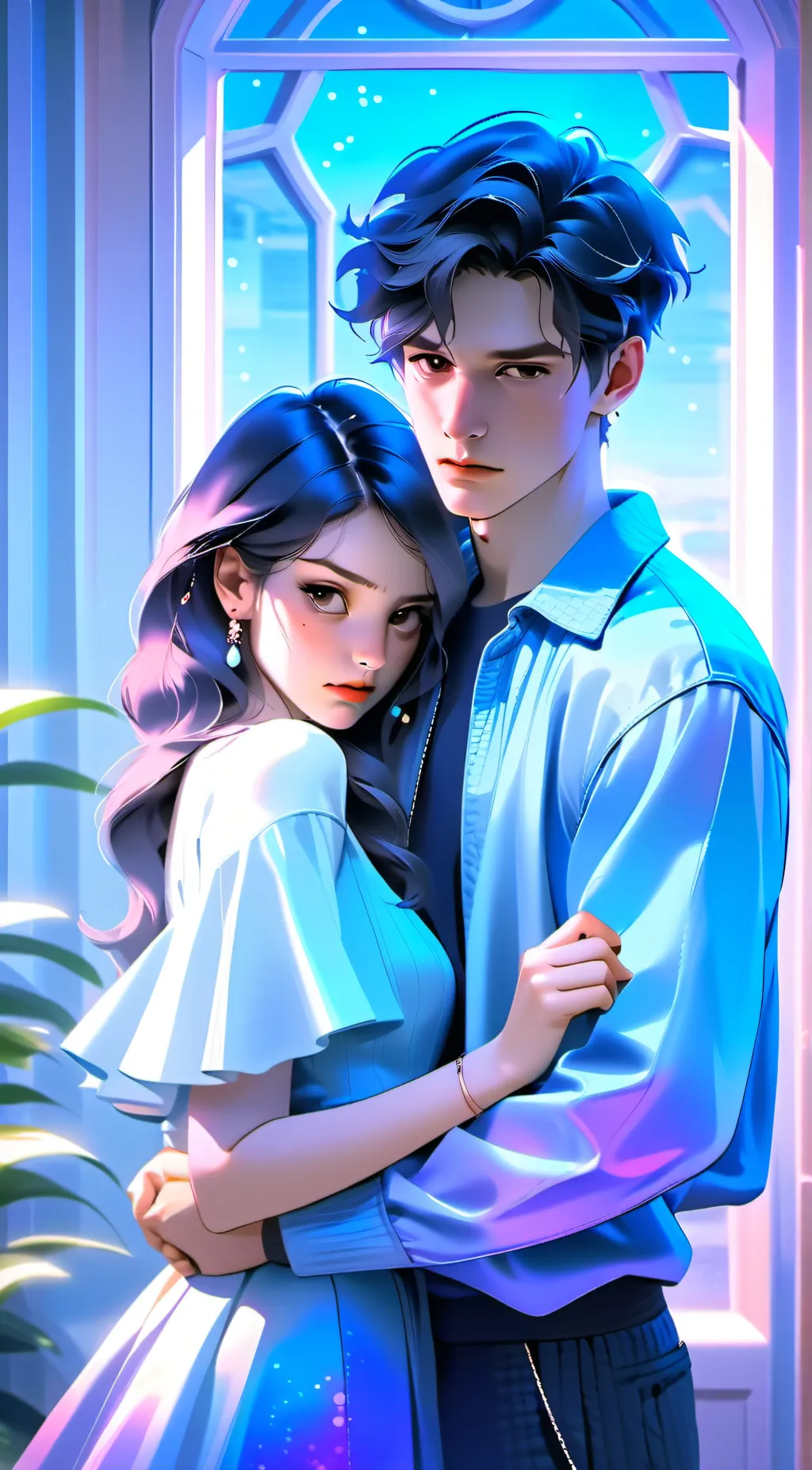 ai character: Nick and Noah  background