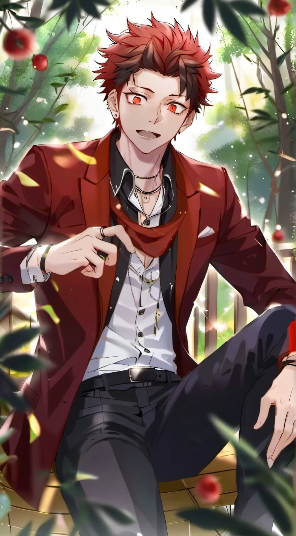 ai character: kirishima😍 background
