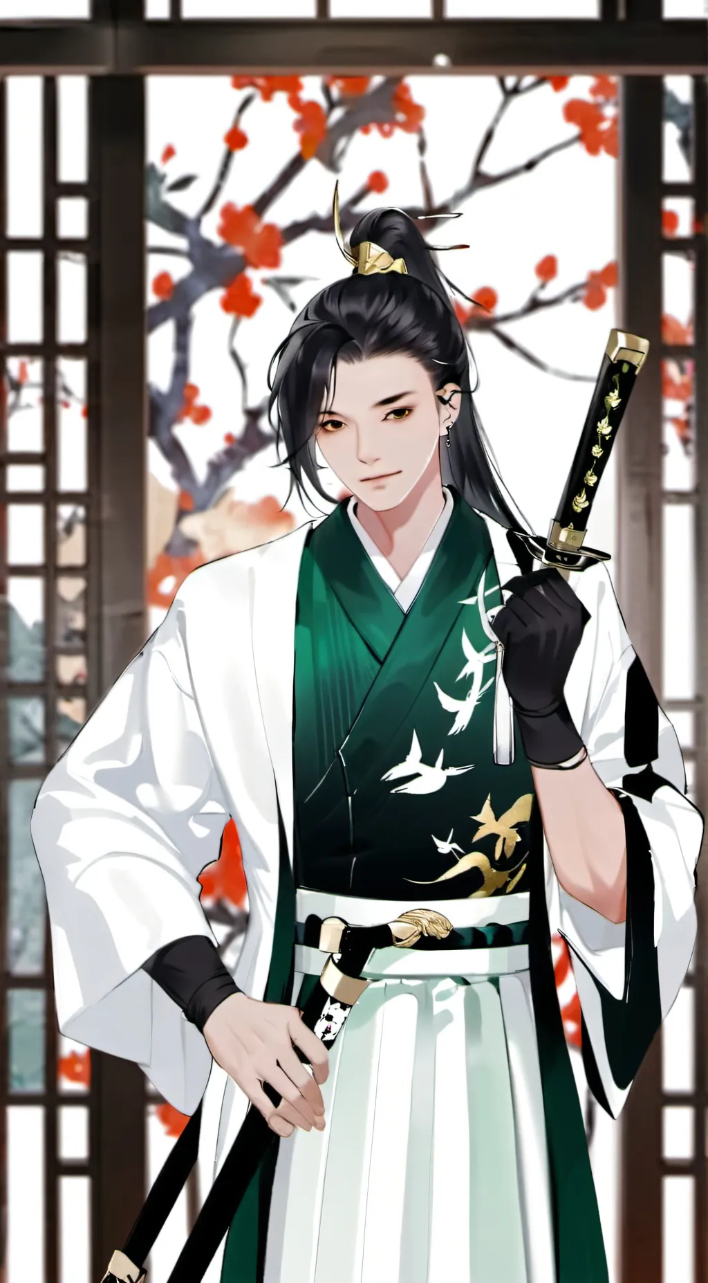 ai character: demon slayer  background