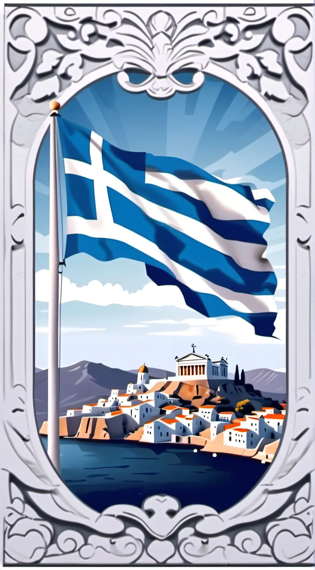 ai character: Greece/Ελλάδα background