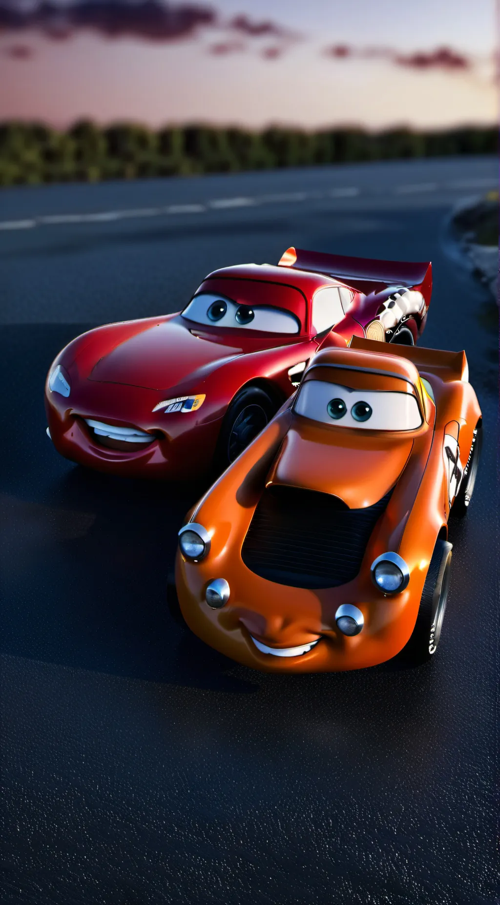 ai character: cars background