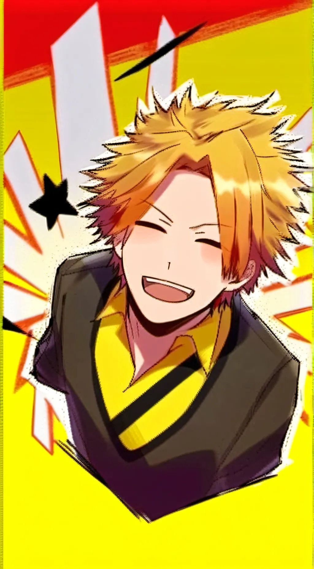 ai character: Denki K/kaminari background
