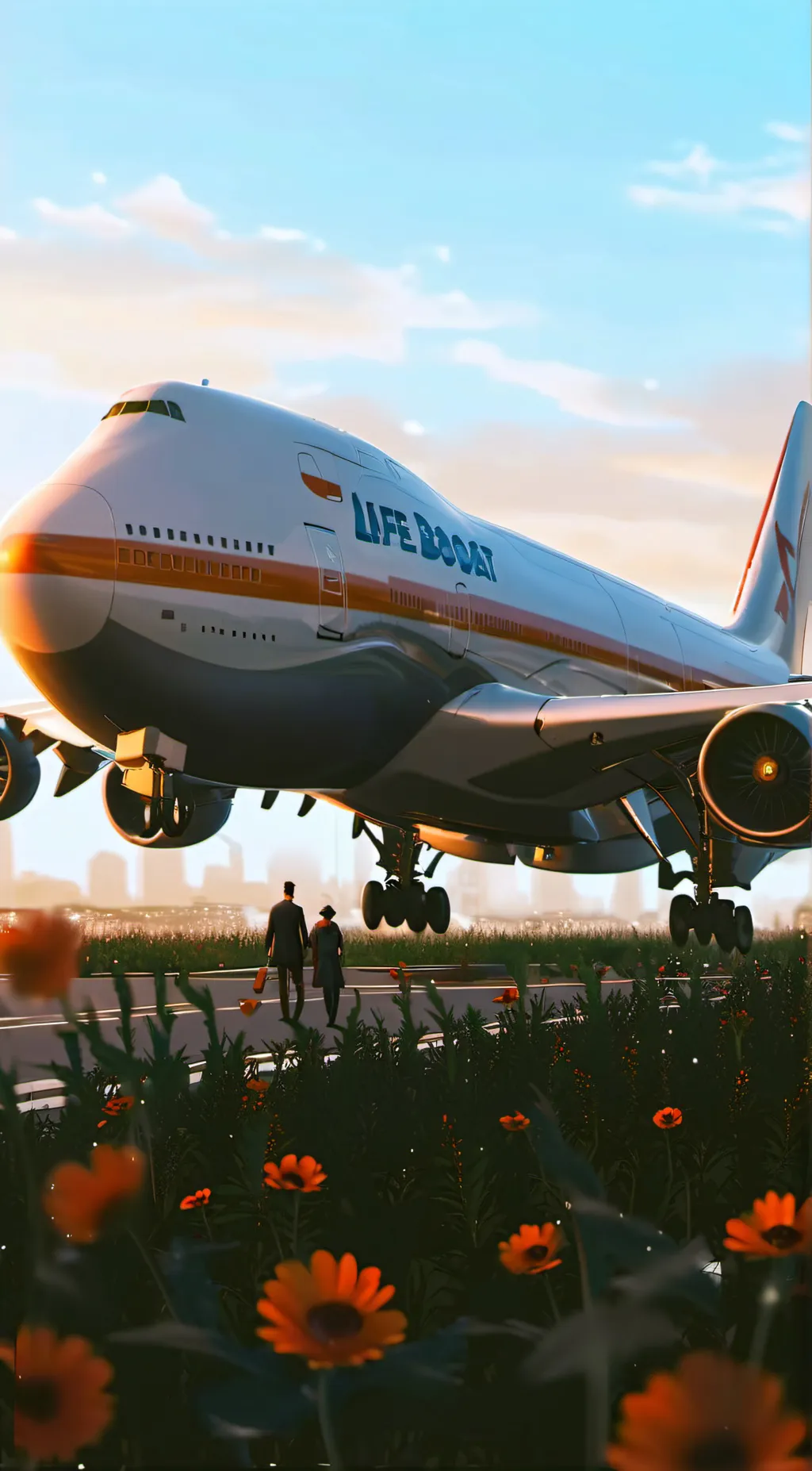ai character: Lifeboat airlines background