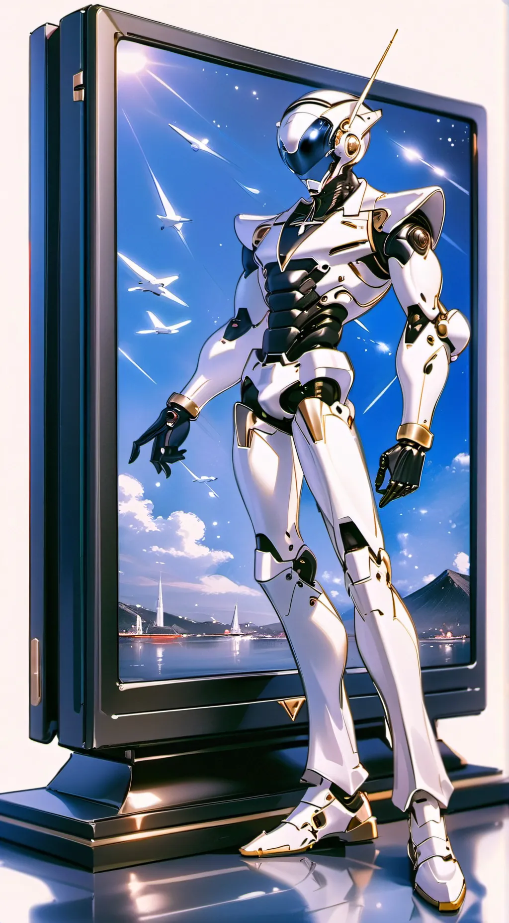 ai character: inflated tv titan background