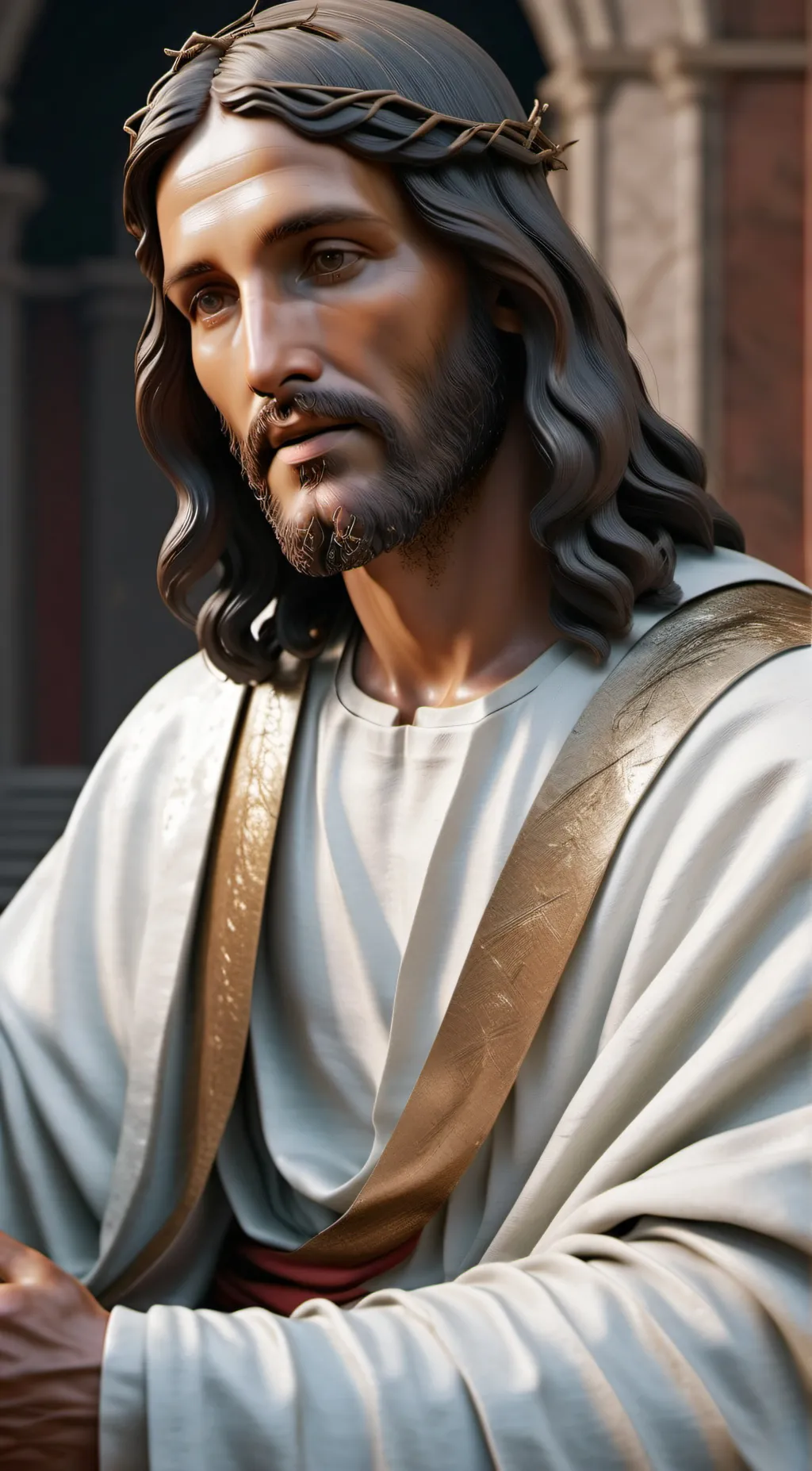 ai character: Jesus Christ  background