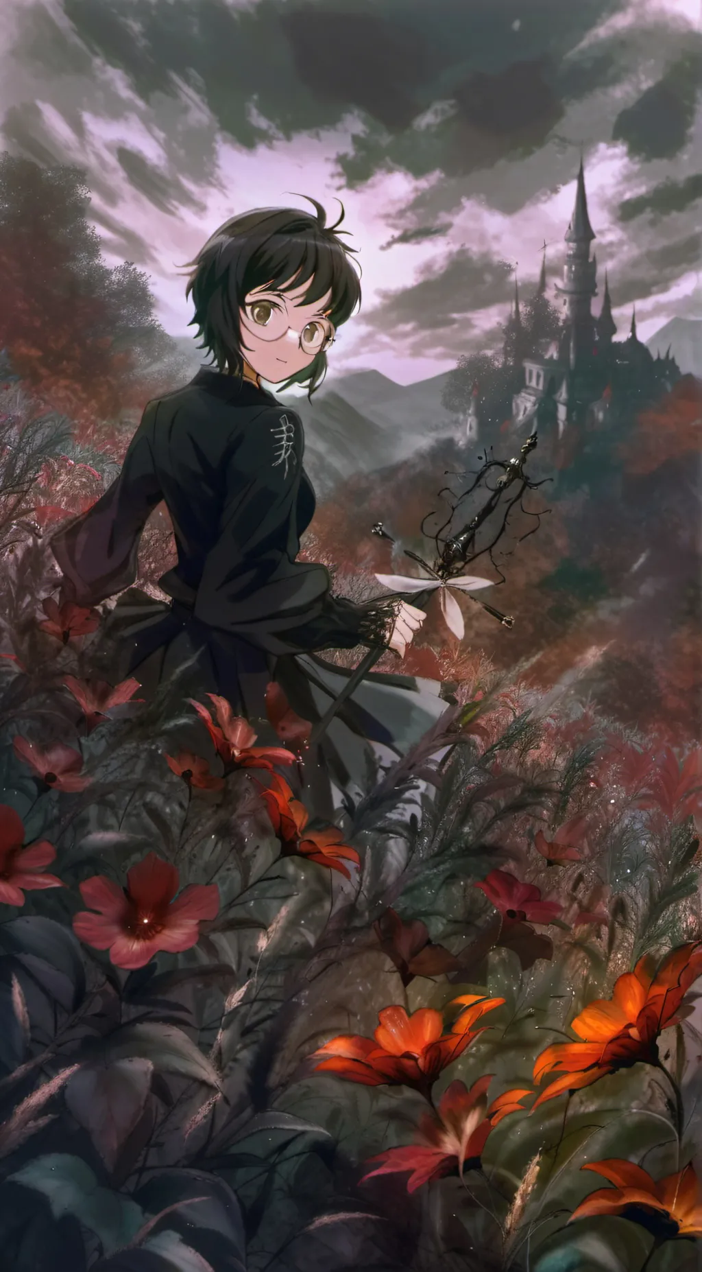ai character: Rose background