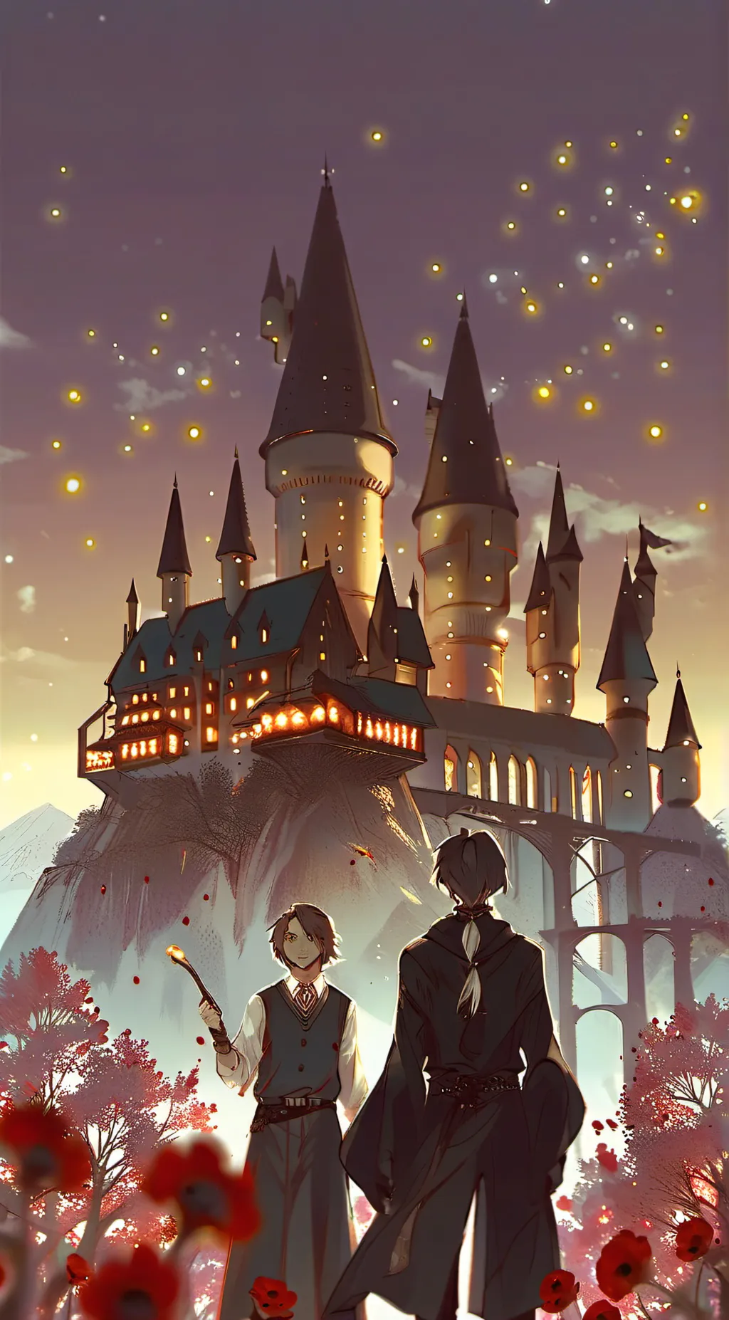 ai character: ❤💙💚💛Hogwarts💛💚💙❤ background