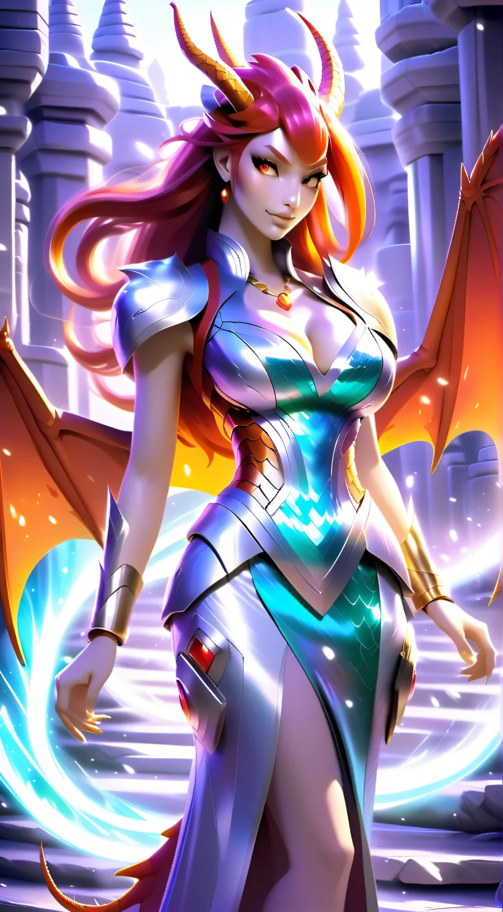 ai character: flame  background