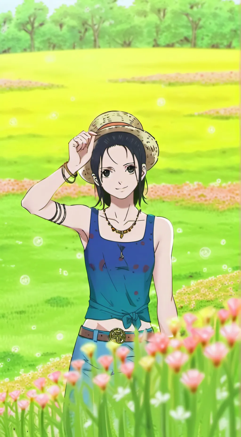 ai character: Nico robin background