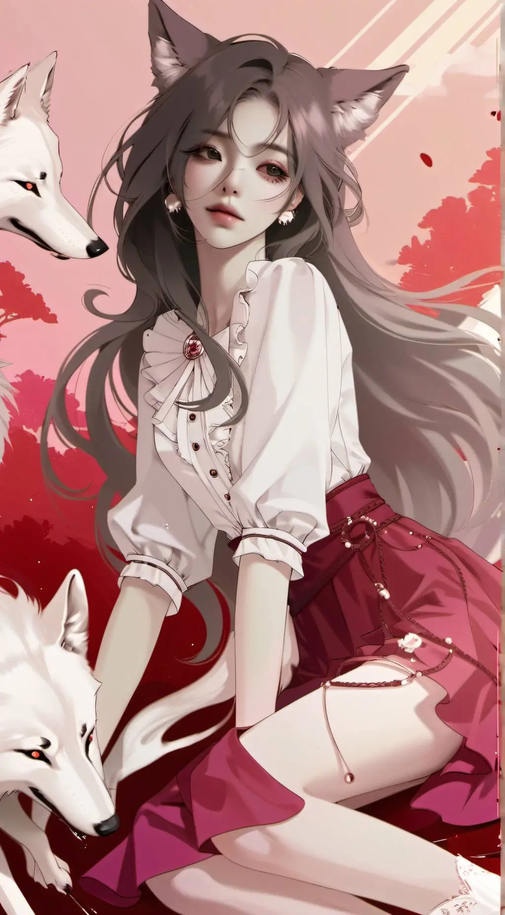 ai character: Mochi (Wolf Girl) background