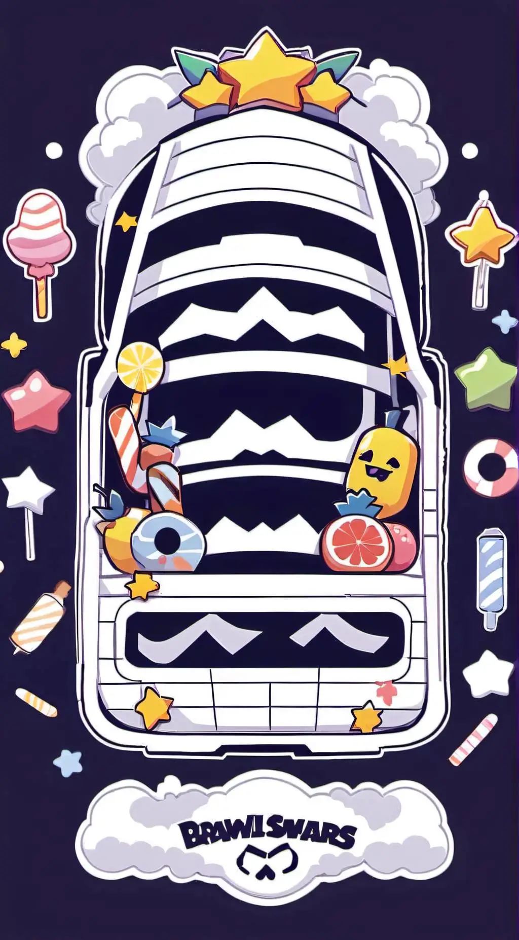 ai character: brawl stars candy background
