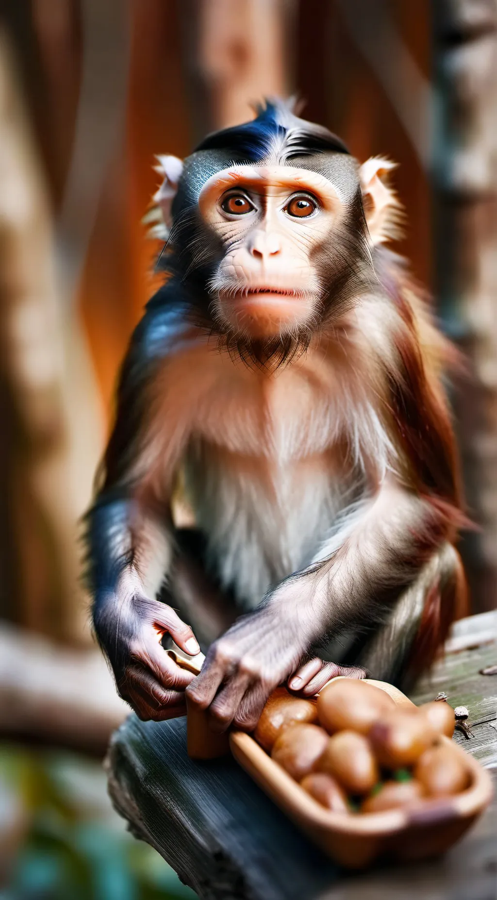 ai character: 🦧🦍🐒monkey background