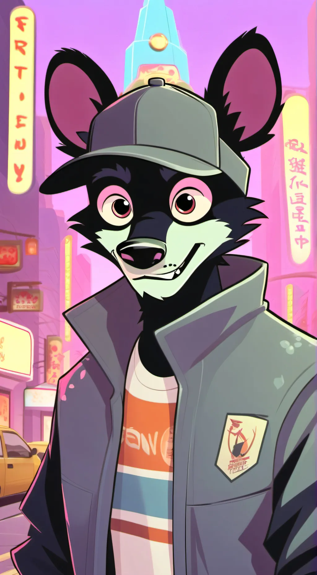 ai character: furry infection background