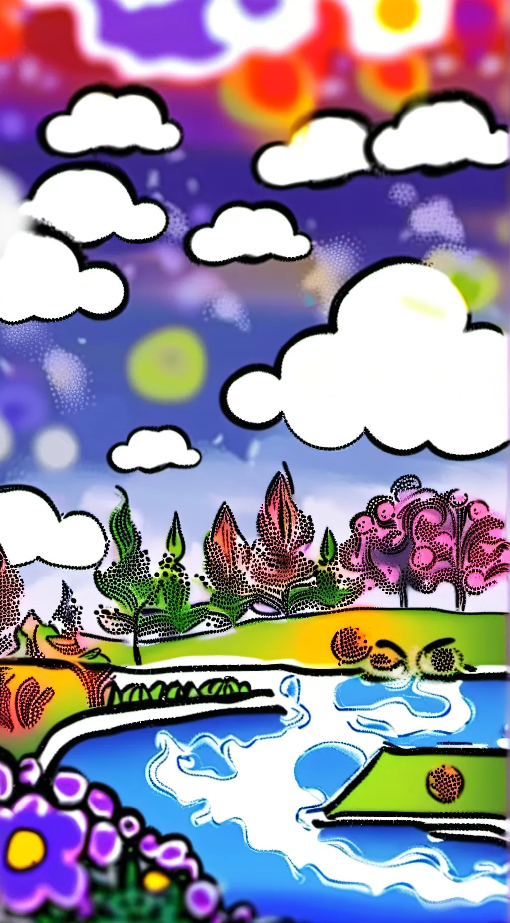 ai character: glitchy & friends  background