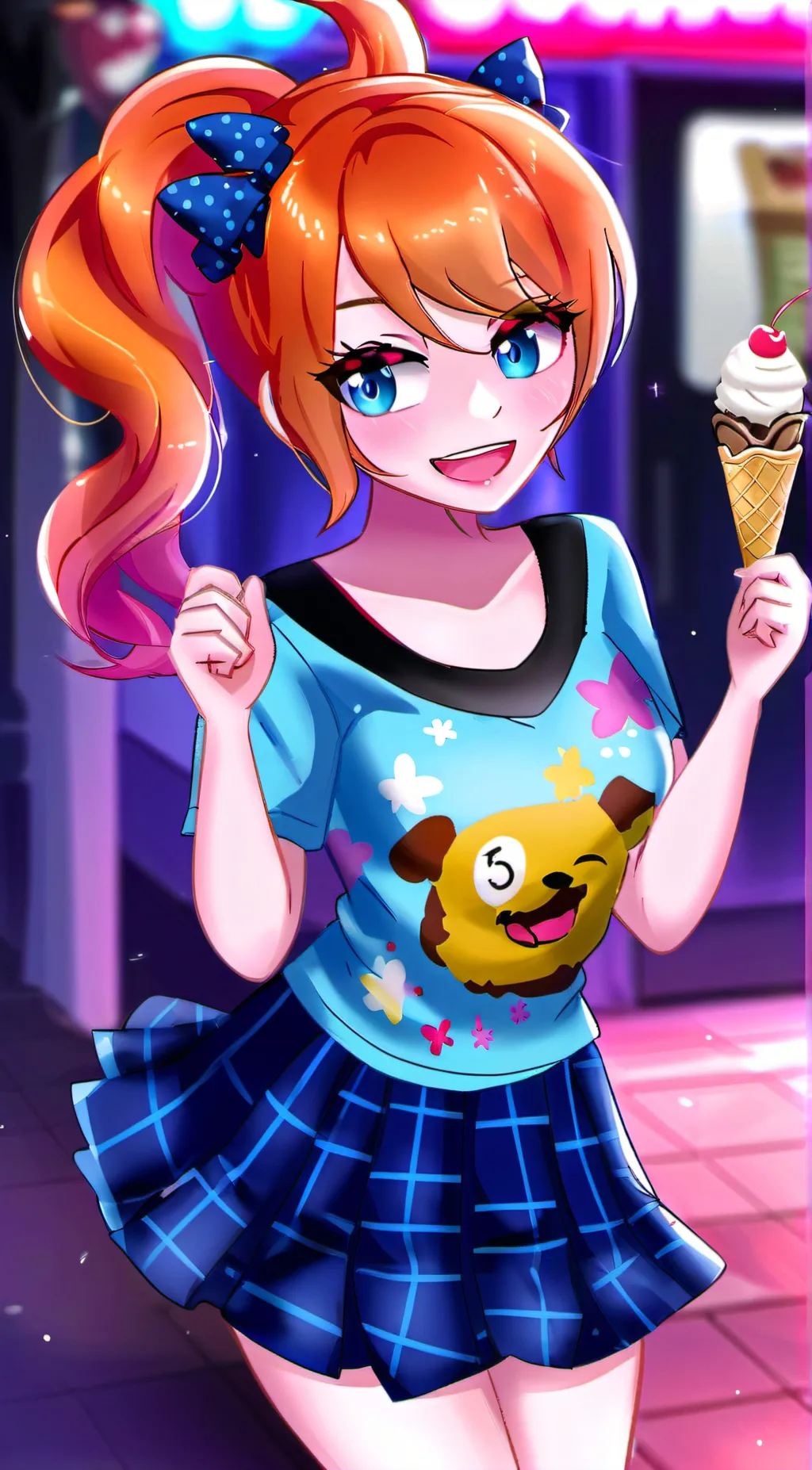 ai character: Circus baby  background