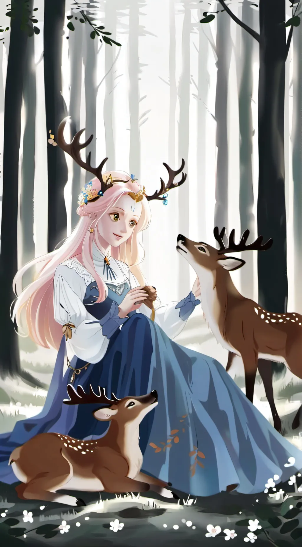 ai character: Moon background