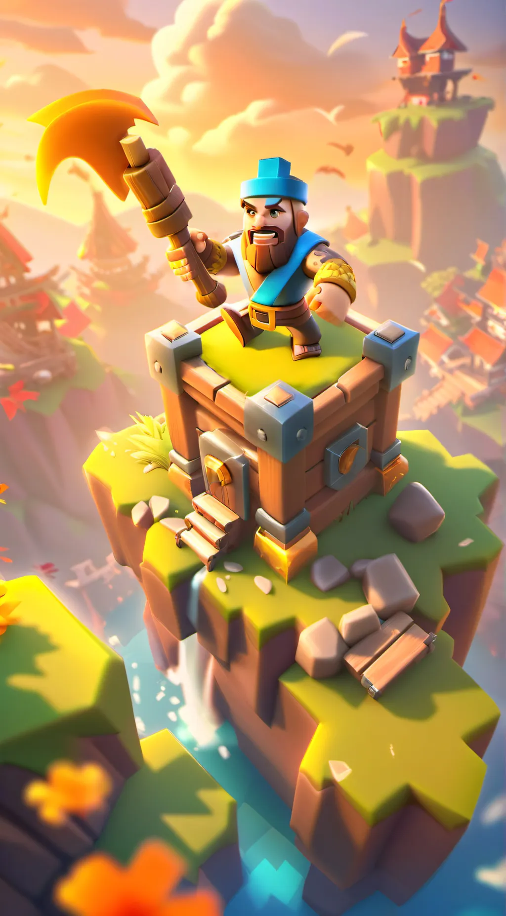 ai character: Bedwars background