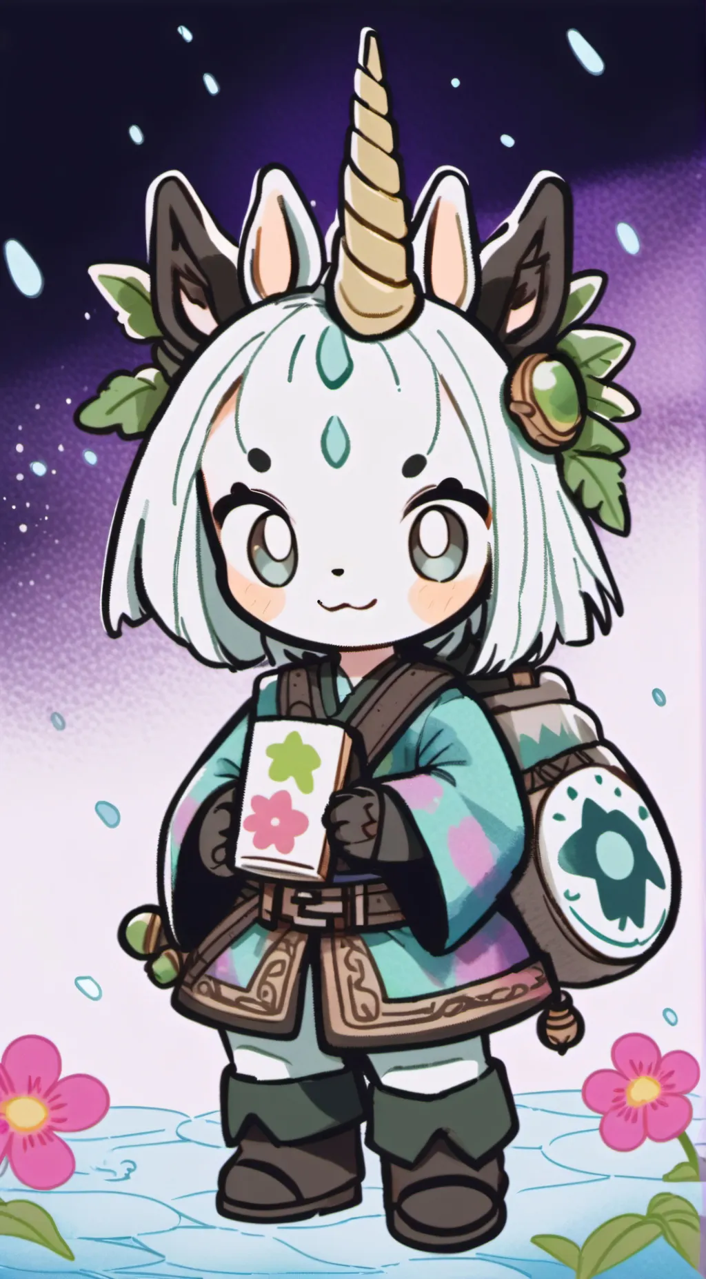 ai character: CraftyCorn  background
