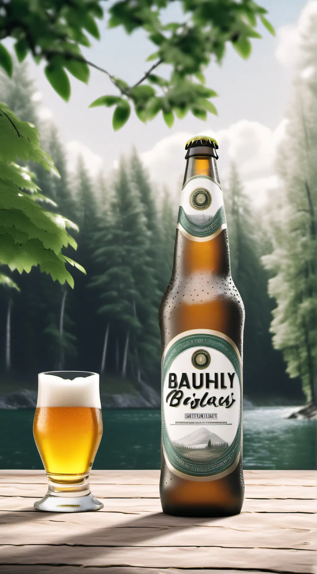 ai character: Beer advertisement background