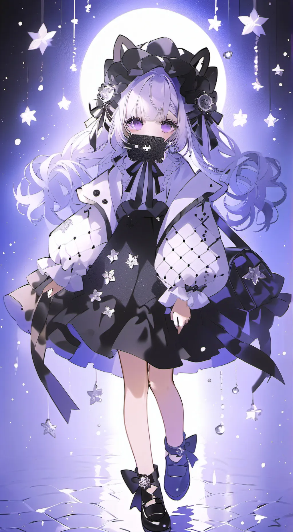 ai character: blueberries background