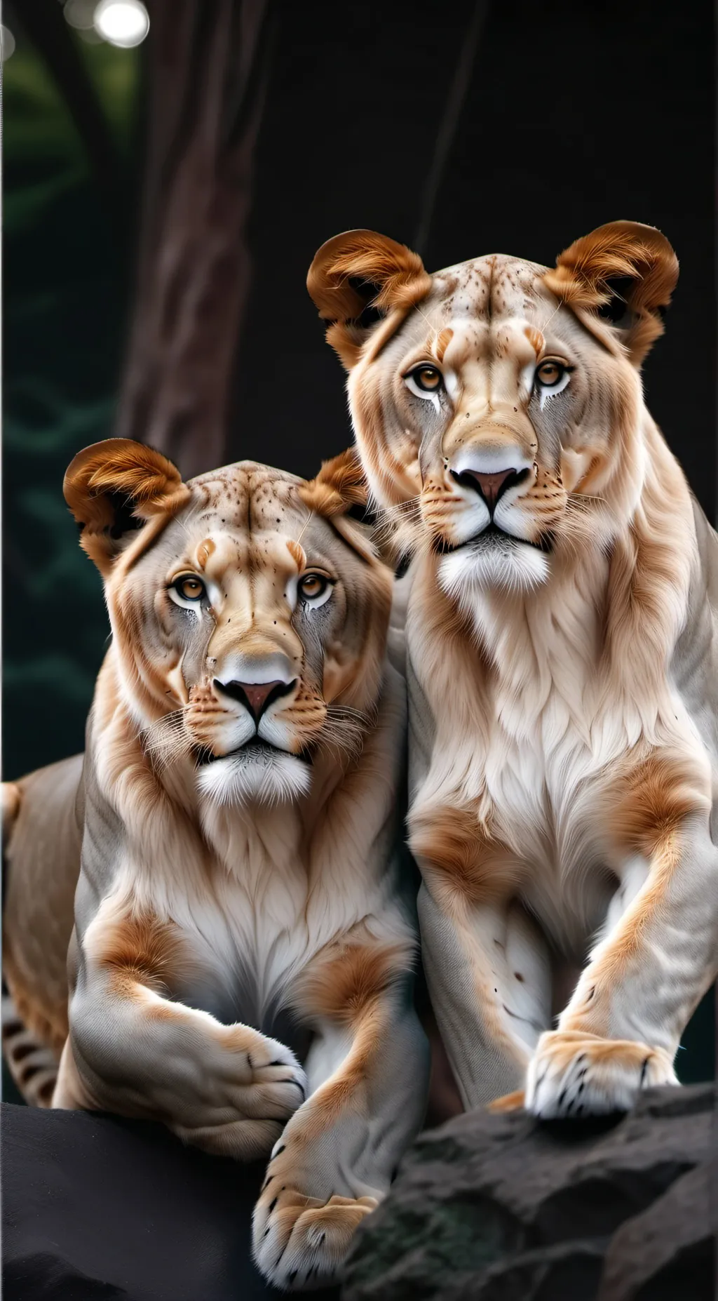 ai character: nala and kiara  background