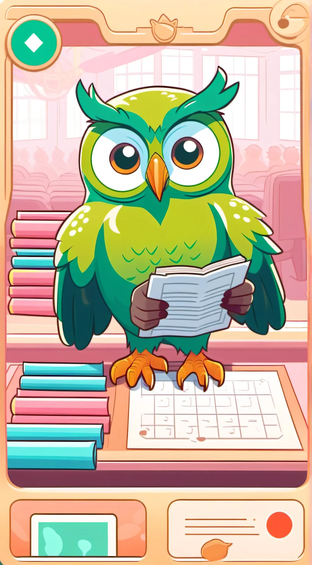 ai character: Duolingo  background