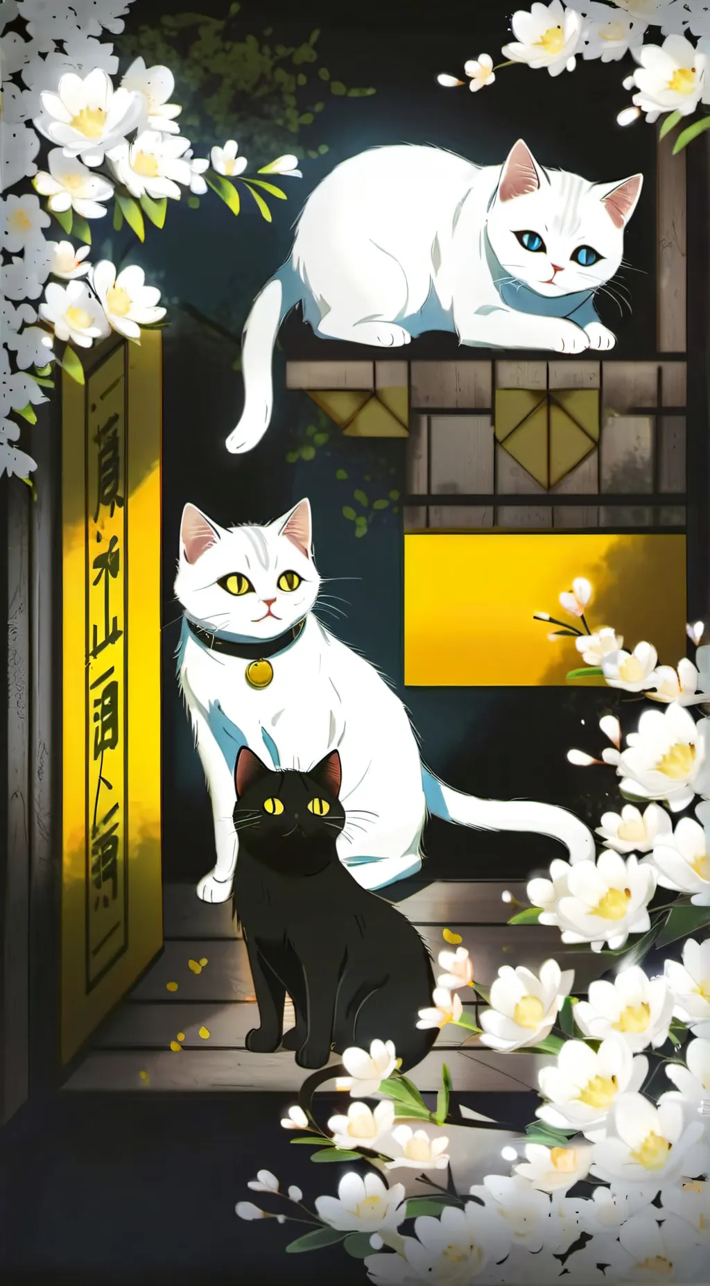 ai character: cats background
