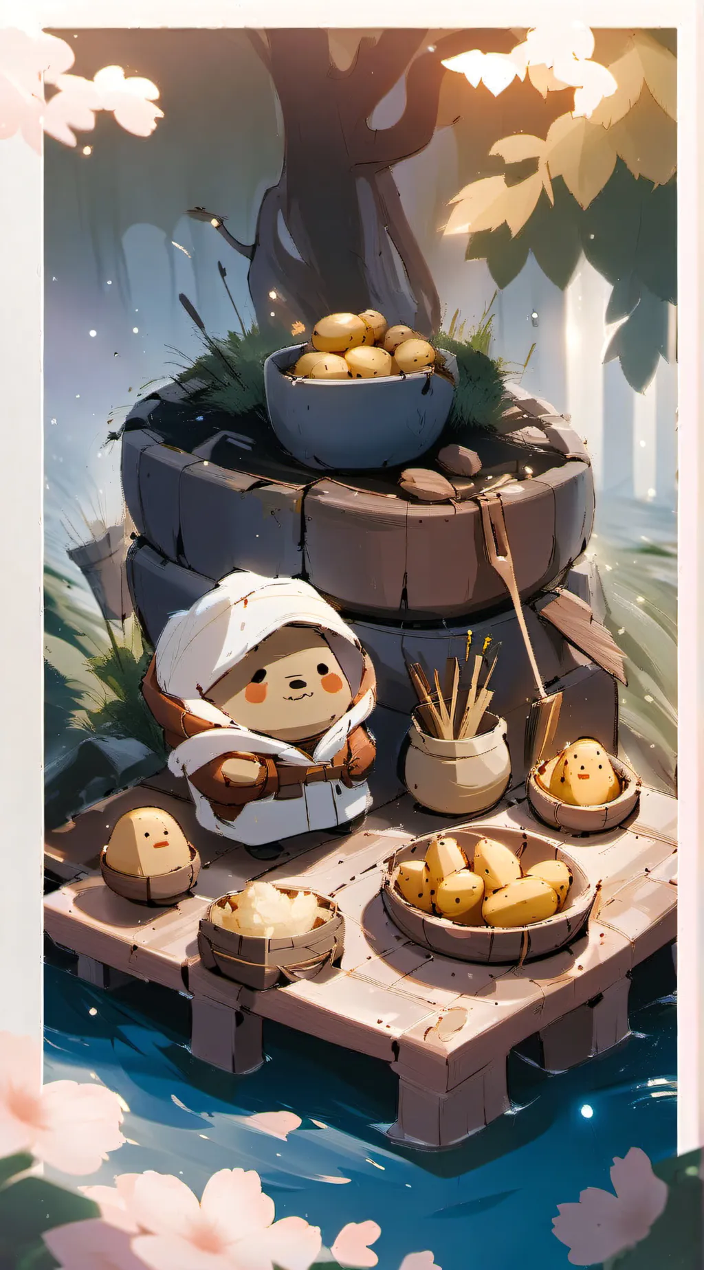 ai character: potato world background
