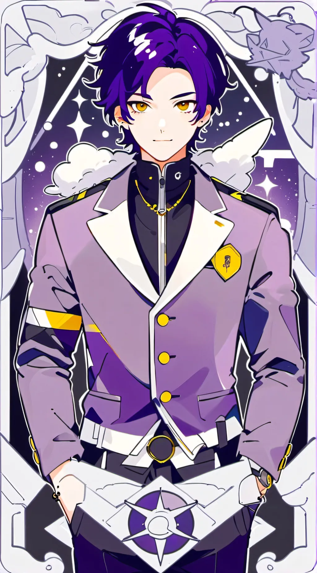 ai character: Purple Guy background