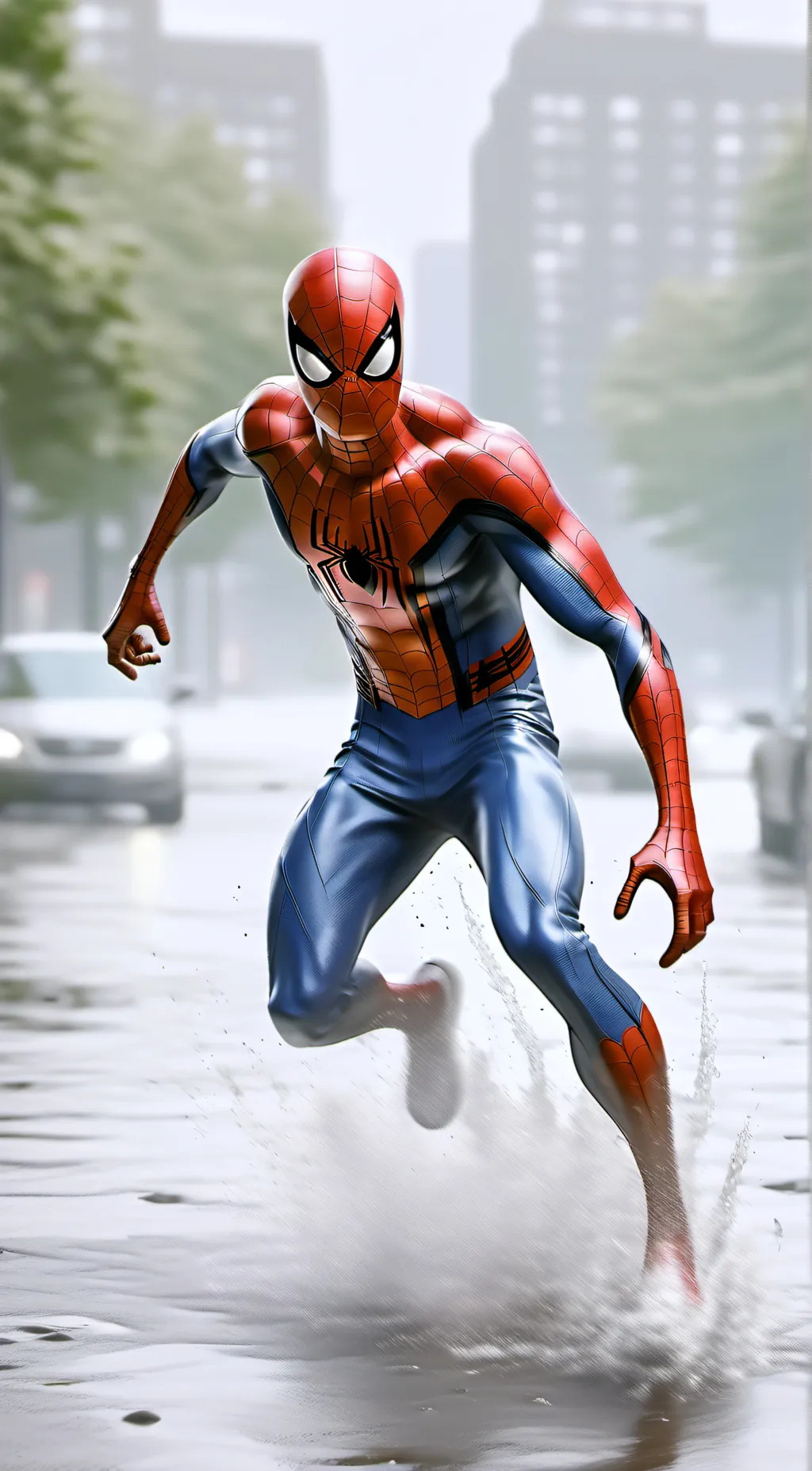 ai character: Spider-Man  background