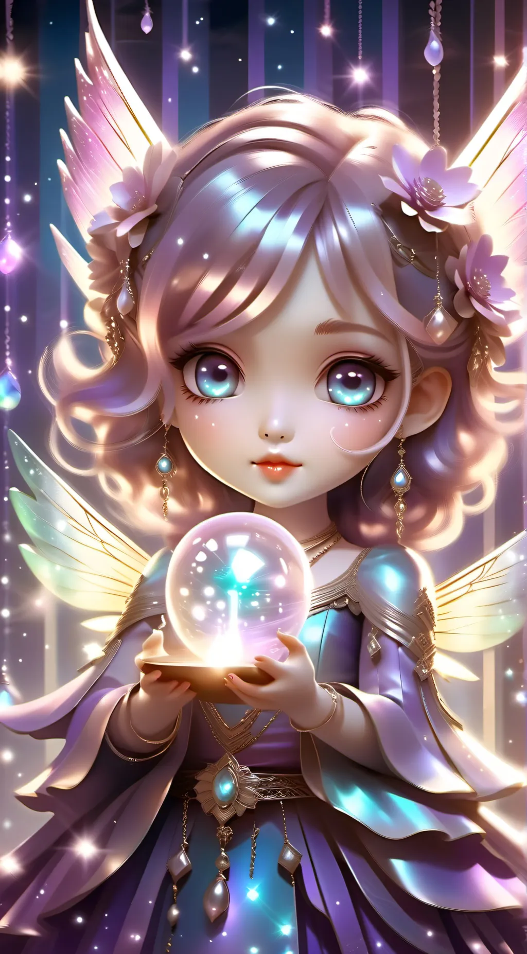 ai character: siana sparkles background