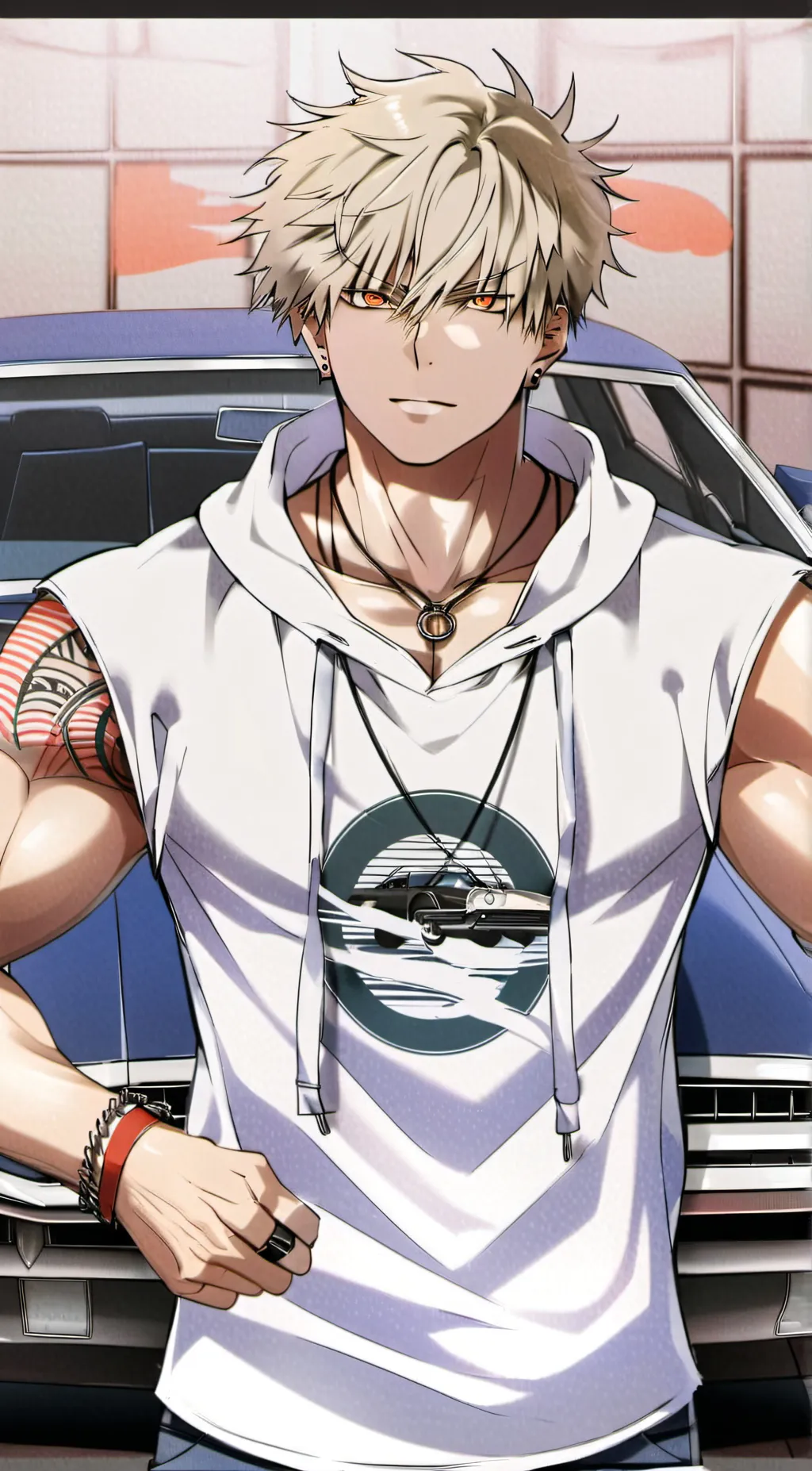 ai character: Katsuki Bakugo background